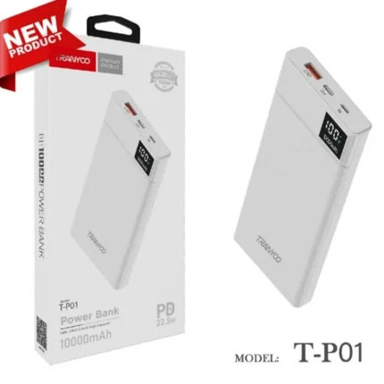 پاوربانک 10000 میلی آمپر TRANYOO مدل P01