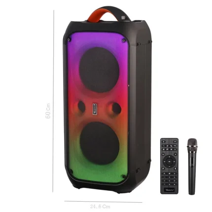 اسپیکر چمدانی بلوتوثی رم و فلش خور Verity V-PS2106 + میکروفون و ریموت